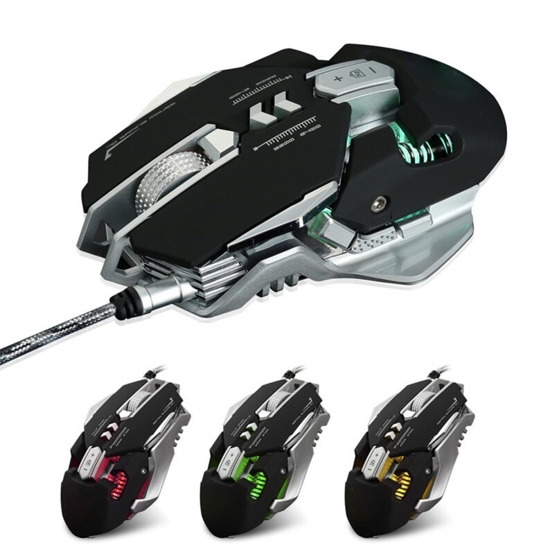 mouse gamer 7 botones con 4 colores led, 1200/1600/2400/3200 dpi