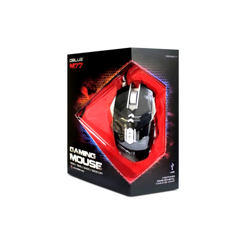 mouse gamer 7 botones con 4 colores led, 1200/1600/2400/3200 dpi — vista 8