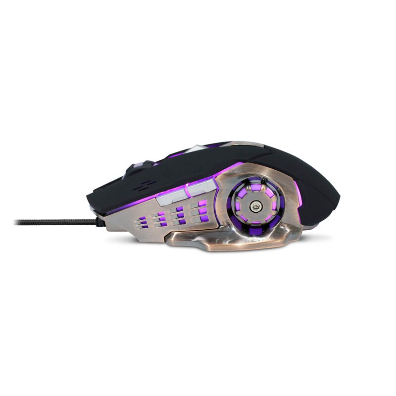 mouse gamer 6 botones metalico con 4 colores led, 1200/1600/2400/3200 dpi — vista 2