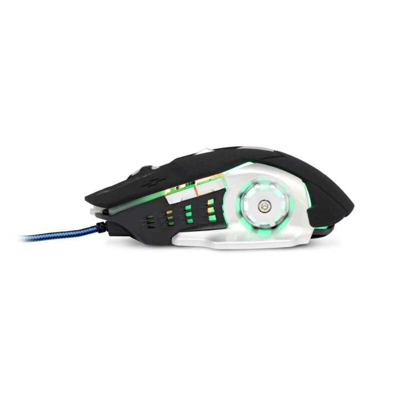 mouse gamer 6 botones con 7 colores led, 800/1200/1600/2400 dpi — vista 2