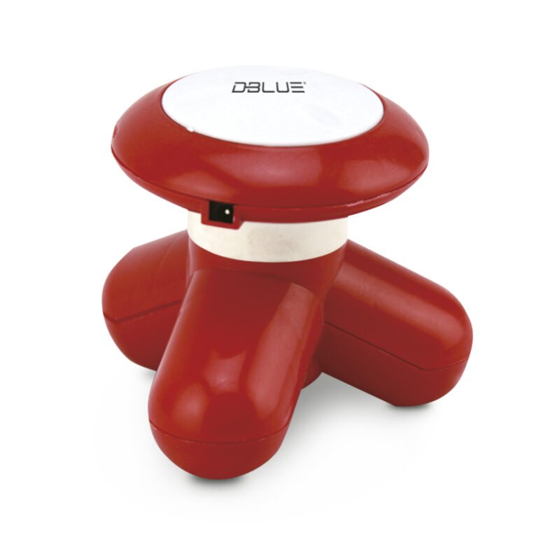 masajeador dblue electrico con gira 360º, vibracion para mejor circulacion, alivio muscular y fatiga. funciona con pila aaa o usb. red — vista 3