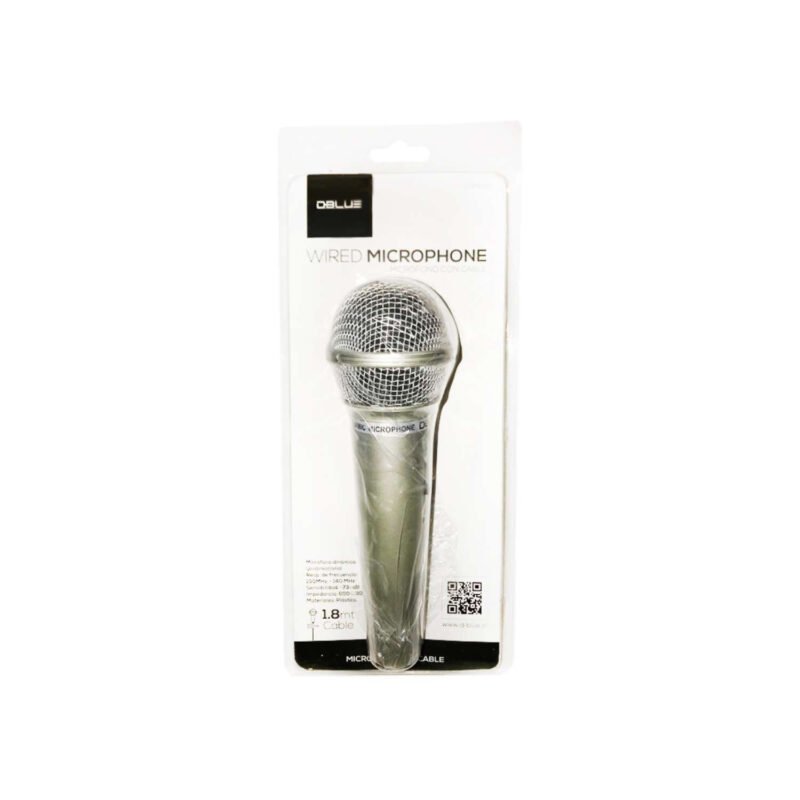 microfono dblue con estructura metalica, uni direccional, frecuencia 100mhz 140mhz, impedancia 600ohms, sensibilidad 73db, cable 1.8m. — vista 5