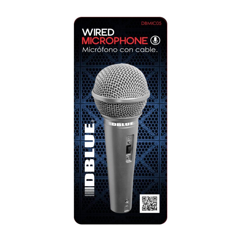 microfono dblue con estructura metalica, uni direccional, frecuencia 100mhz 140mhz, impedancia 600ohms, sensibilidad 73db, cable 1.8m. — vista 2