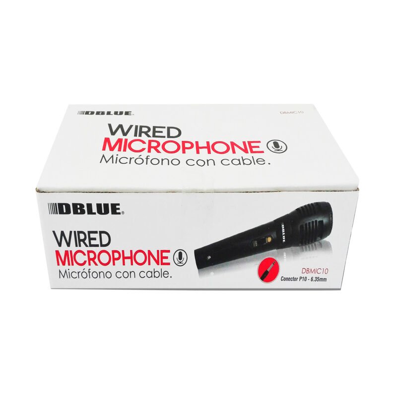 microfono con estructura plastica + cable black — vista 2