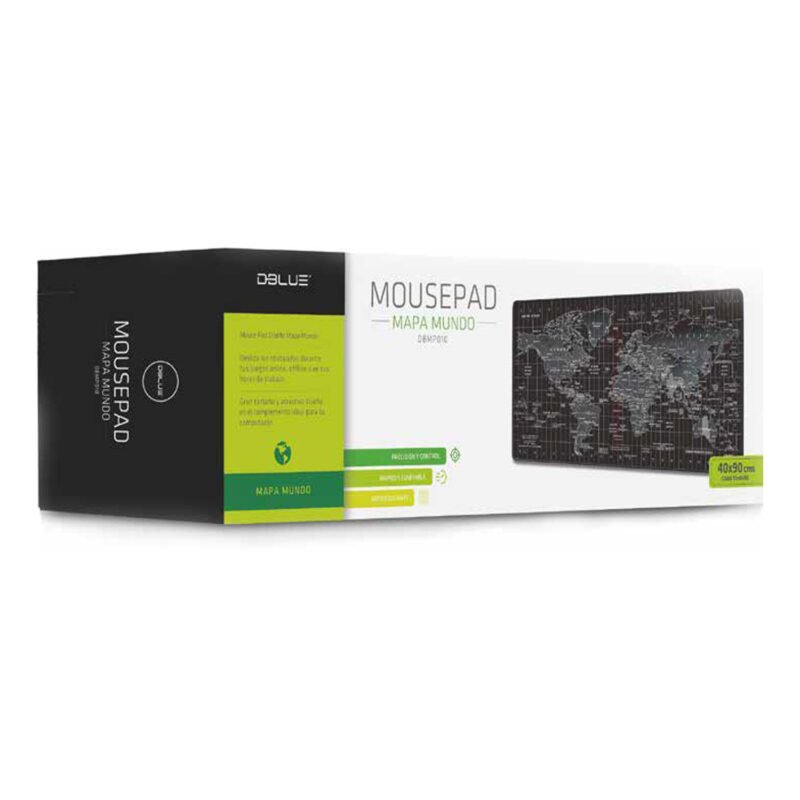 mousepad dblue diseÑo mapa mundo, gran tamaÑo, ideal para juegos y trabajo. 900x400x3mm — vista 3