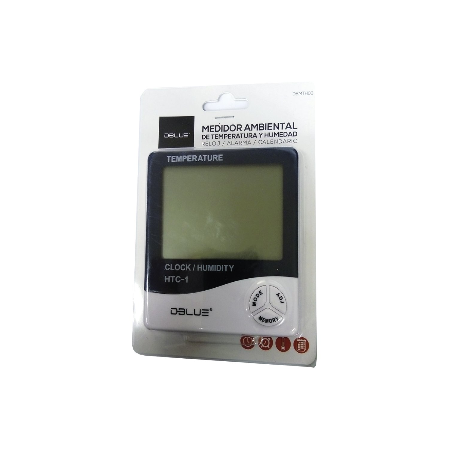 alarma dblue medidor ambiental temperatura y humedad, termometro, reloj, calendario, pantalla digital. alarma dblue medidor ambiental temperatura y humedad, termometro, reloj, calendario, pantalla digital.