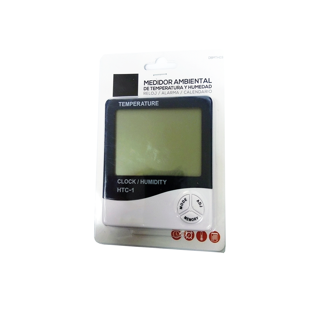 alarma dblue medidor ambiental temperatura y humedad, termometro, reloj, calendario, pantalla digital. alarma dblue medidor ambiental temperatura y humedad, termometro, reloj, calendario, pantalla digital.