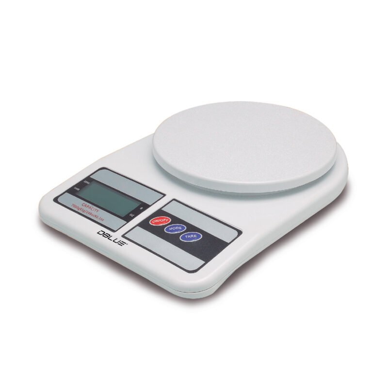 bascula dblue digital 7kg, pantalla lcd, funciona con 2 pilas aa, alta precision, modos g/oz, auto apagado. — vista 2