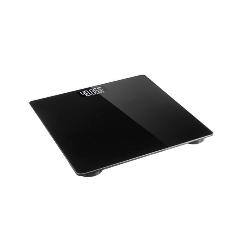 pesa personal dblue de vidrio templado, 180kg, sensor preciso, lcd 4 digitos, auto encendido/apagado, bateria incluida. black — vista 2