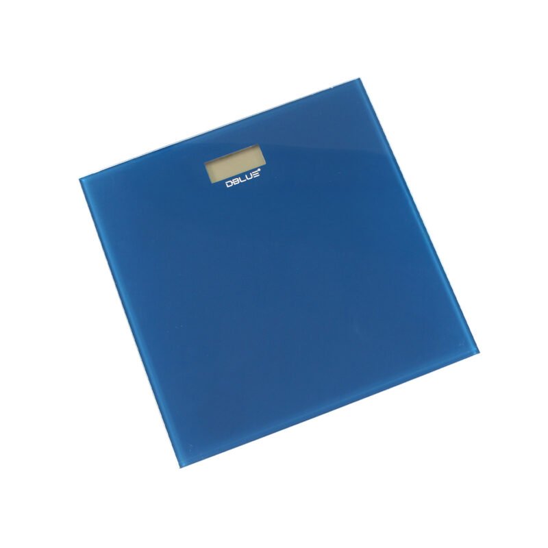 pesa personal dblue de vidrio templado, 180kg, sensor preciso, lcd 4 digitos, auto encendido/apagado, bateria incluida. blue — vista 2
