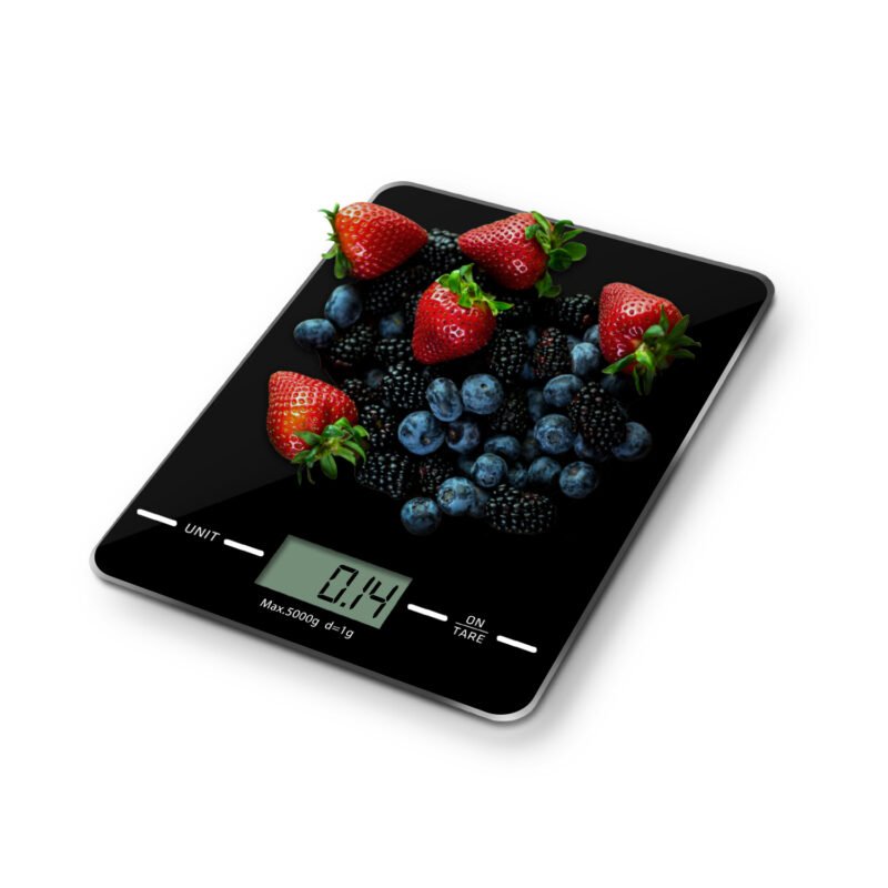 pesa digital cocina vidrio slim 5 kilos. black — vista 4