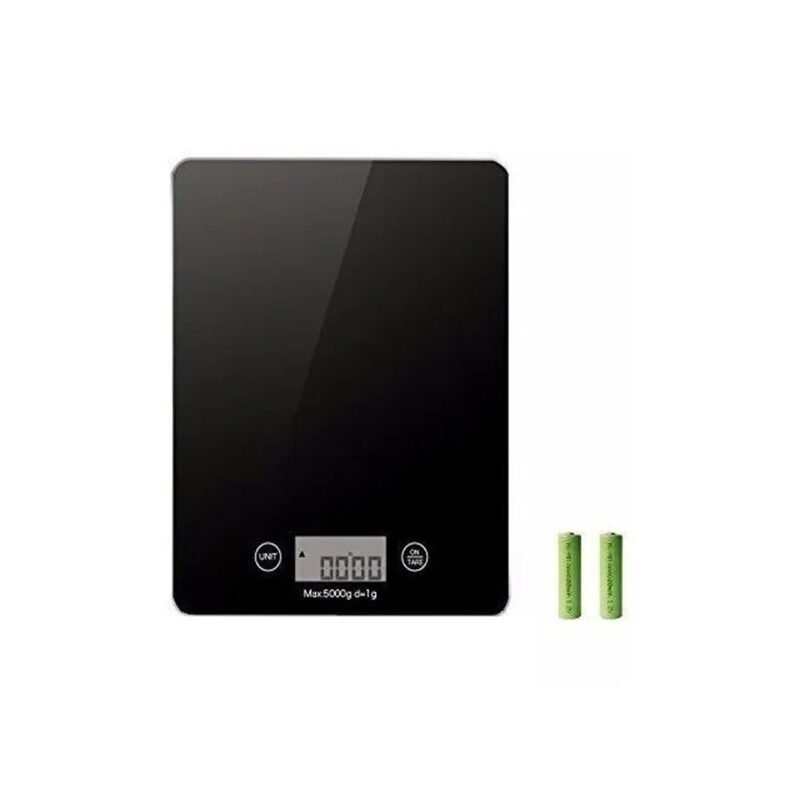 pesa digital cocina vidrio slim 5 kilos. black — vista 3