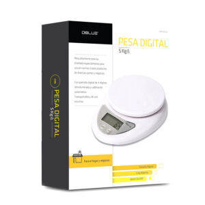 pesa digital dblue para cocina hasta 5 kg.