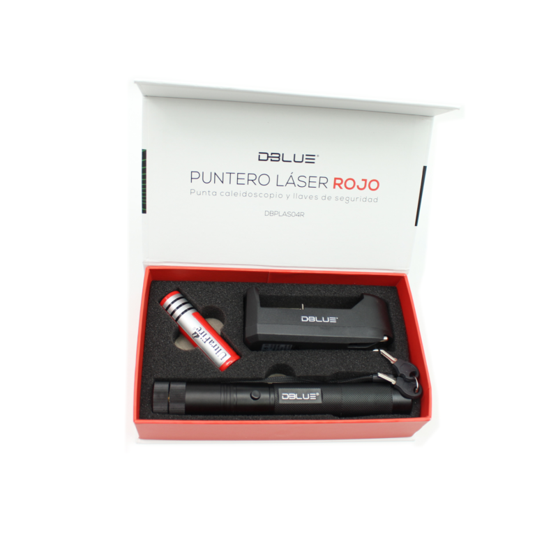 puntero laser 1000mw, punta caleidoscopio, recargable. red — vista 6