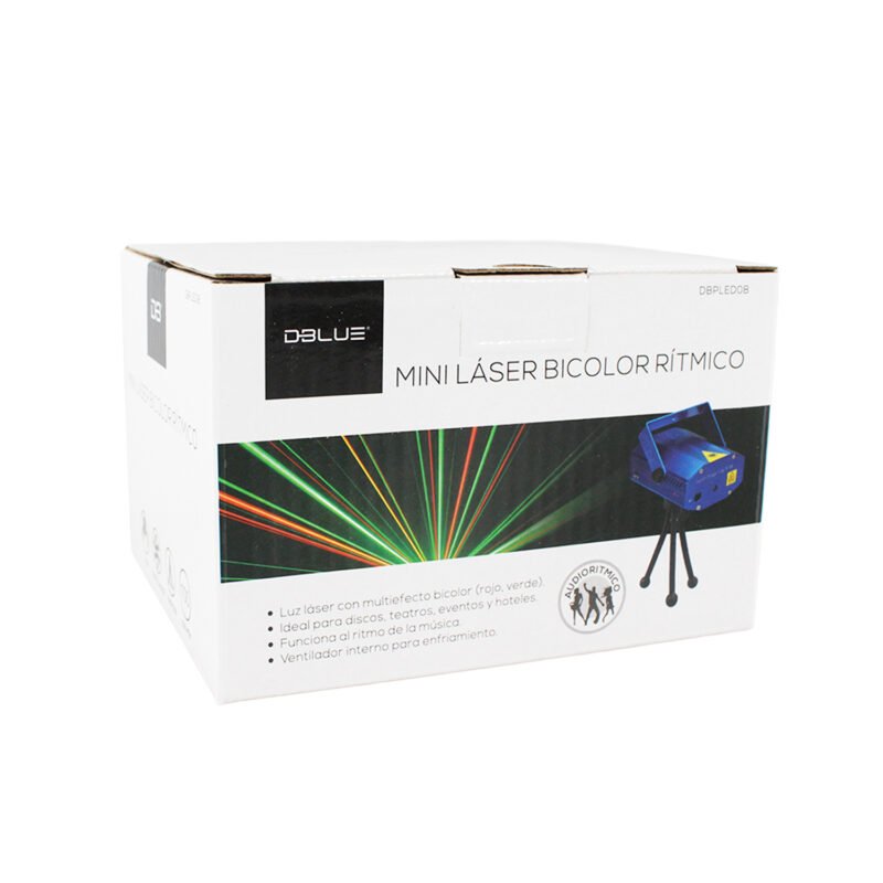 laser mini bicolor dlue, ritmico, rojo y verde, modo auto, enfriamiento interno, ideal para fiestas. — vista 8