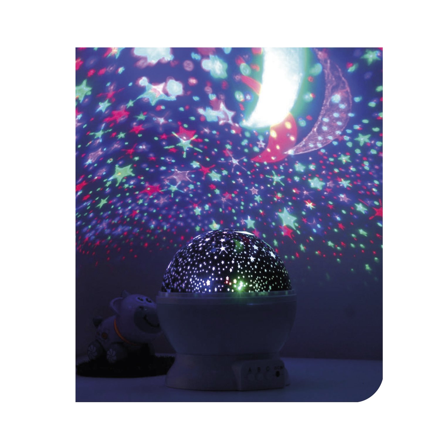 luz nocturna con proyeccion de estrellas. blue luz nocturna con proyeccion de estrellas. blue