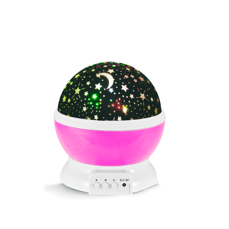 luz nocturna con proyeccion de estrellas.pink — vista 3
