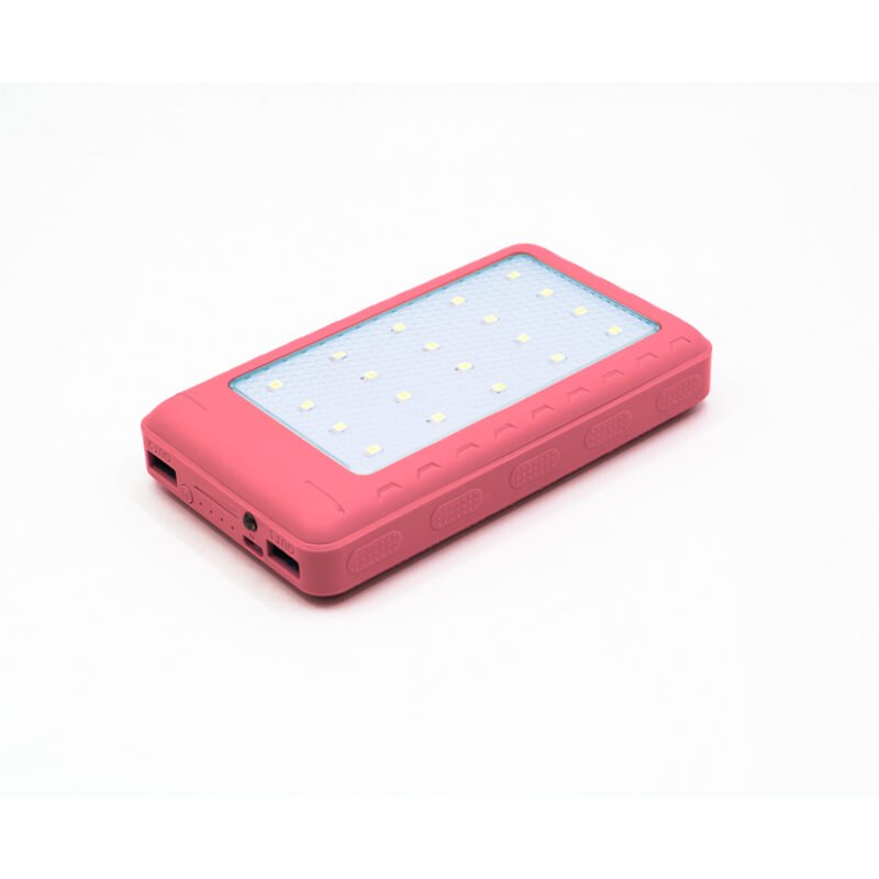 powerbank solar de 15000mah para celulares/mp4/gps color red. — vista 3