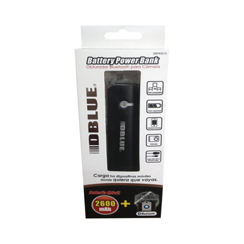 powerbank 2600mah con shutter bt — vista 2