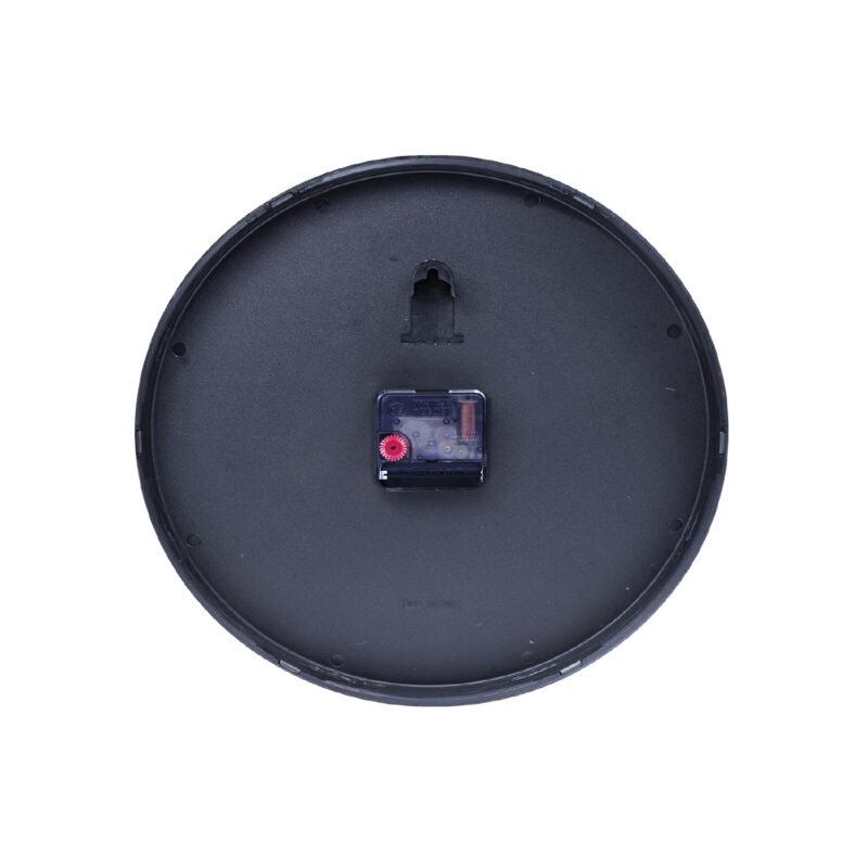 reloj de pared 25cm, bordes plateados, numeros y manecillas negros, plastico, sin pilas (1xaa). silver — vista 2