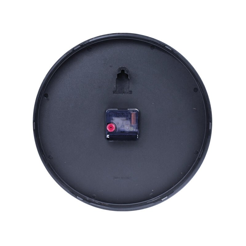 reloj de pared 30cm, bordes y numeros negros, plastico, ideal para cualquier espacio, sin pilas (1xaa). white — vista 2