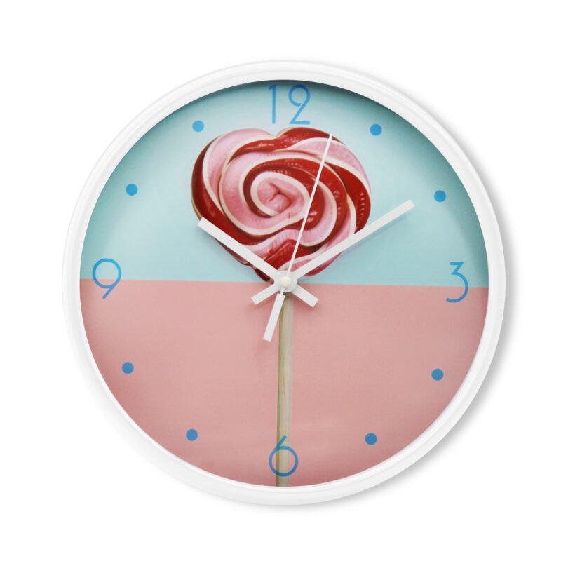 reloj de pared 30cm, bordes blancos, numeros y manecillas negros, plastico, ideal para cualquier espacio, sin pilas (1xaa). colores varios