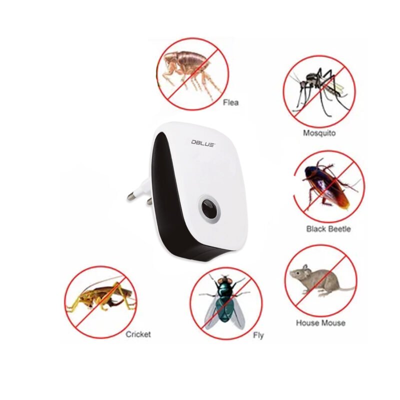 repelente dblue de insectos electronico, ultrasonido, no toxico, facil instalacion, 3w, material abs, uso interior. — vista 5
