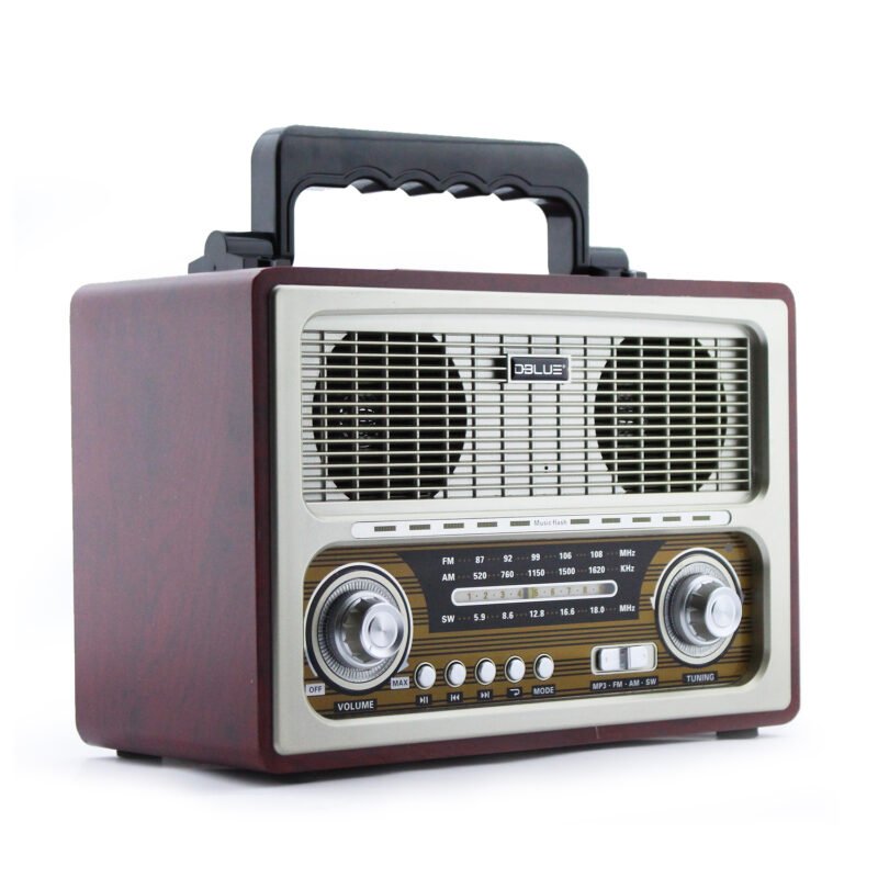 radio retro portatil. bt/ fm/usb/sd/recargable. — vista 3