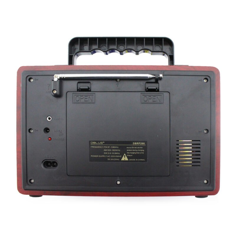radio retro portatil. bt/ fm/usb/sd/recargable. — vista 5