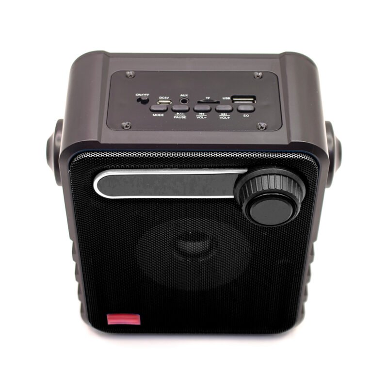 radio portatil bt con pantalla led/usb/sd/fm/bateria recargable, black — vista 3