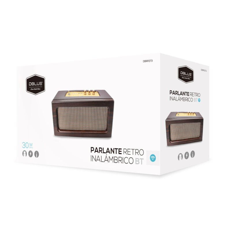parlante retro portatil. bt /usb / recargable. — vista 6