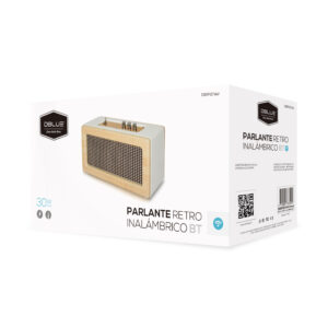 parlante retro portatil. bt/ recargable.white