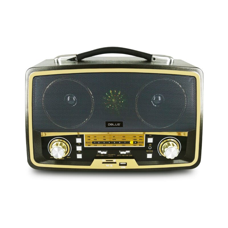 radio retro portatil. bt/ fm/usb/sd/recargable. — vista 2