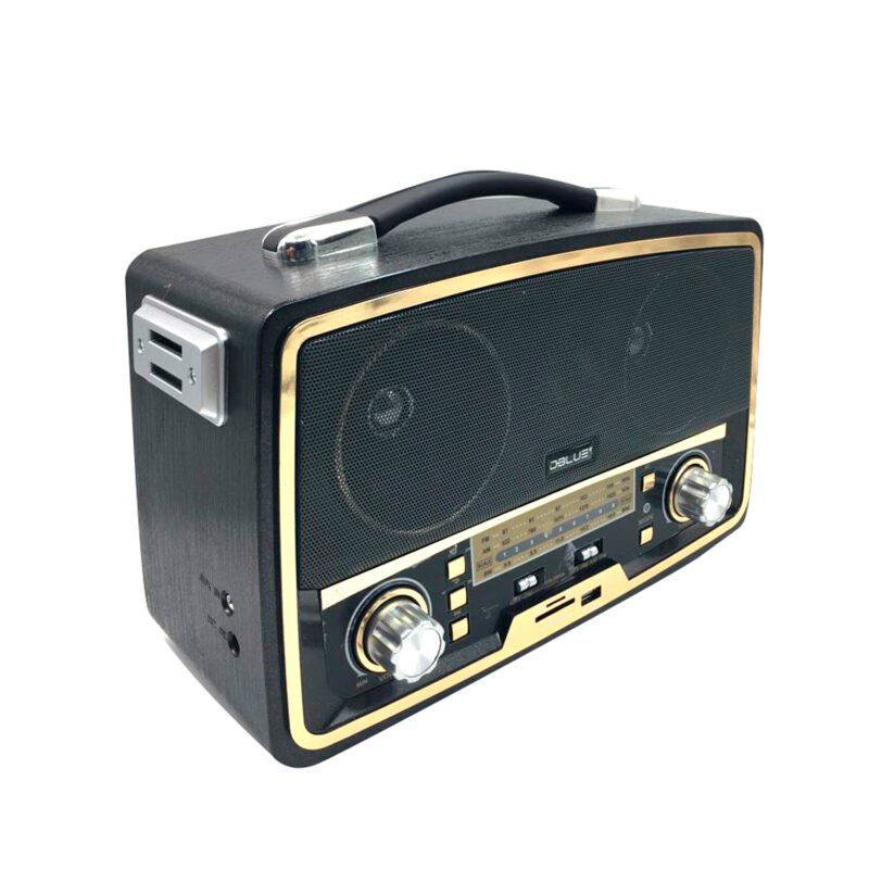 radio retro portatil. bt/ fm/usb/sd/recargable. — vista 3