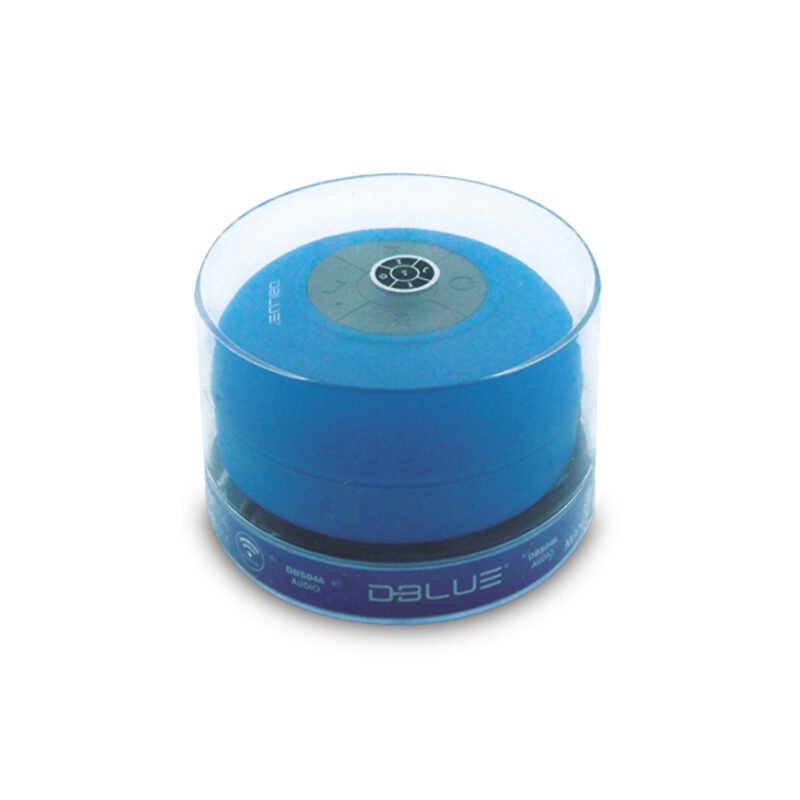 parlante dblue bt para ducha, resistente al agua, ventosa, manos libres, 3w, bateria de litio, alcance 10m. green