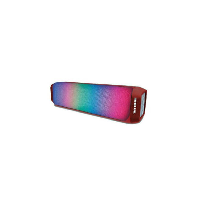 parlante dblue portatil bt multicolor con entrada sd/ radio fm. red