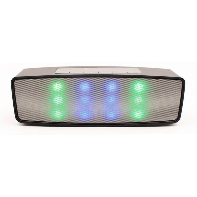 parlante portatil inalambrico, bt, sd/tf, radio fm, usb, 5 8h autonomia, iluminacion multicolor,. black — vista 5