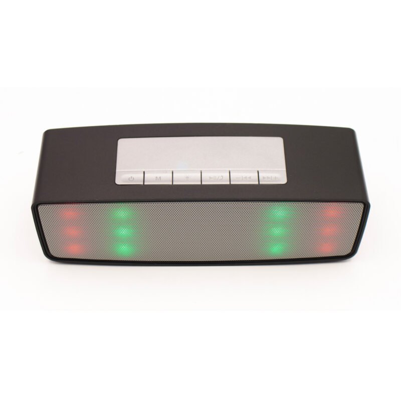 parlante portatil inalambrico, bt, sd/tf, radio fm, usb, 5 8h autonomia, iluminacion multicolor,. black — vista 4