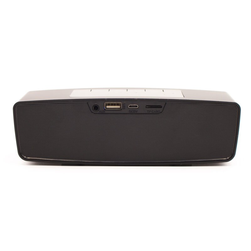 parlante portatil inalambrico, bt, sd/tf, radio fm, usb, 5 8h autonomia, iluminacion multicolor,. black