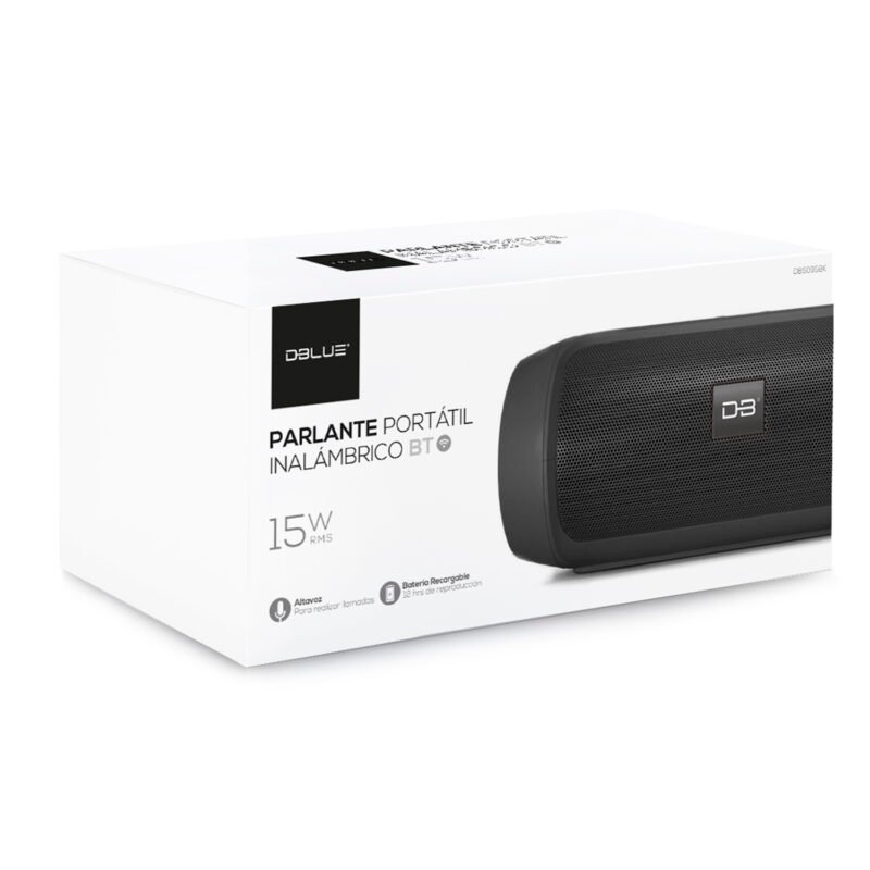 parlante dblue mini bazooka portatil bt/powerbank. black — vista 4