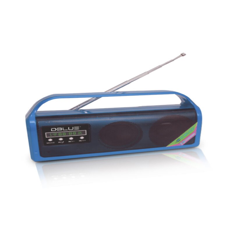 parlante dblue portatil con bt /usb/sd/fm radio/aux/ blue. — vista 2