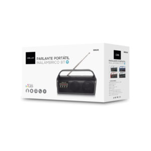 parlante dblue portatil con bt /usb/sd/fm radio/aux/ blue.