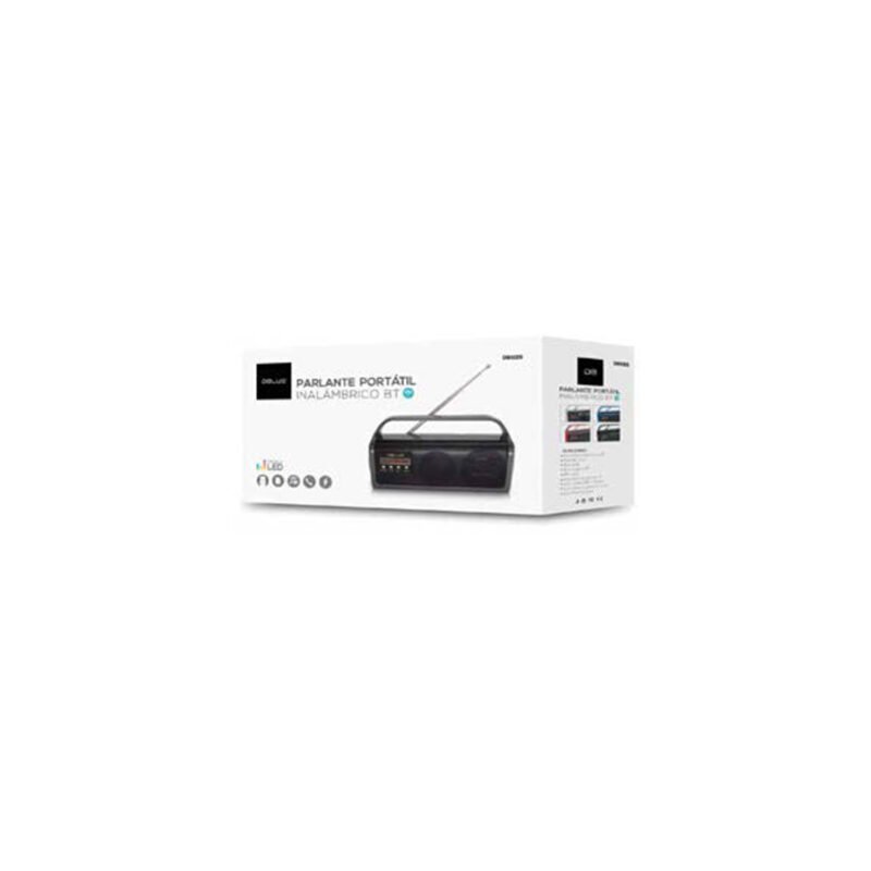 parlante dblue portatil con bt /usb/sd/fm radio/aux white. — vista 2
