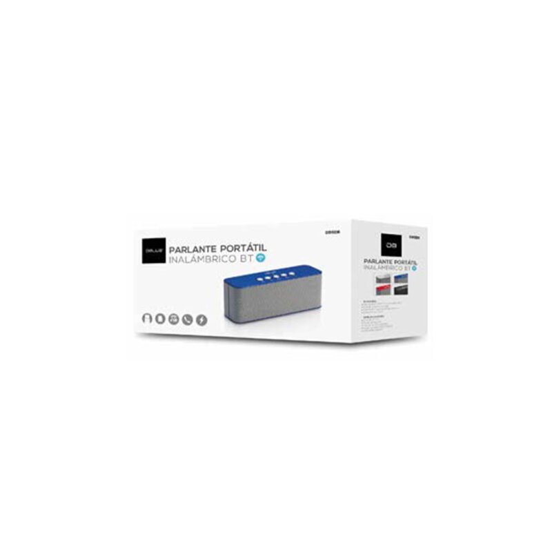 parlante dblue portatil con bt /usb/sd/fm radio/aux/ red — vista 2
