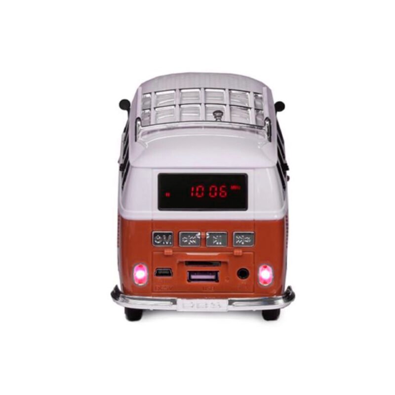 parlante diseÑo combi bt, usb, tf card, radio fm, led, aux 3.5mm, bateria recargable, dc5v. red — vista 2