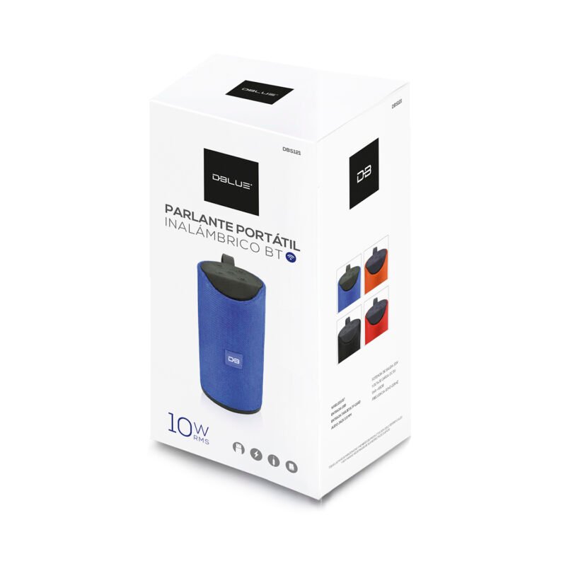 parlante dblue portatil con bt /usb/sd/fm radio/aux/ red