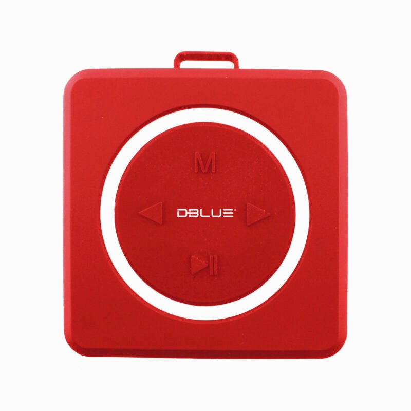 parlante dblue bt con usb, tf, aux 3.5mm, bateria recargable, 8w, 60hz 22khz. red