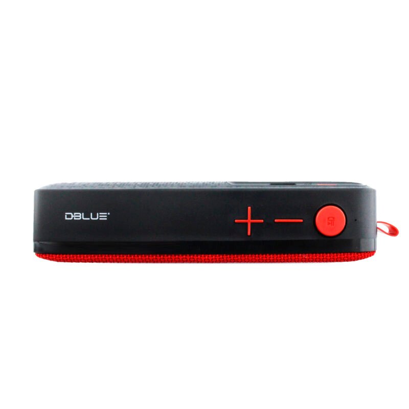 parlante dblue portatil con bt /usb/sd/fm radio/aux/ red — vista 2