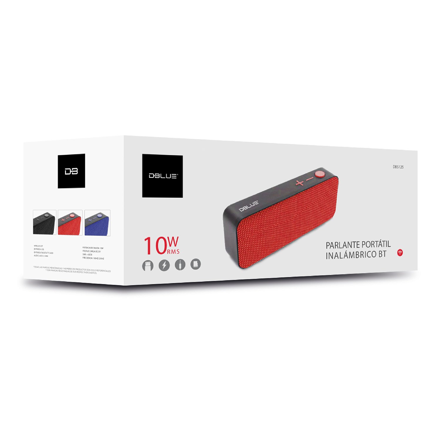 parlante dblue portatil con bt /usb/sd/fm radio/aux/ red parlante dblue portatil con bt /usb/sd/fm radio/aux/ red