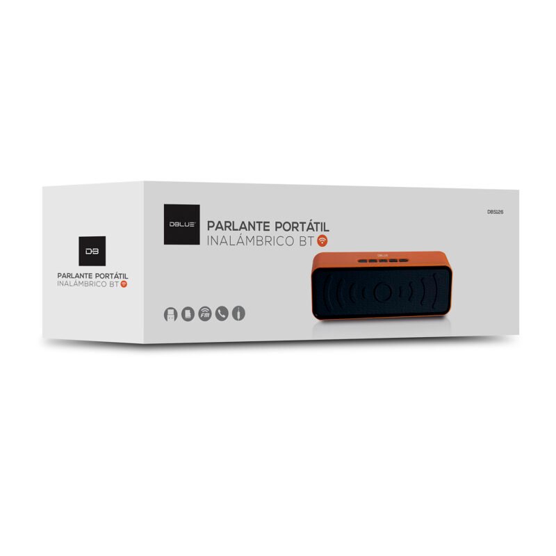 parlante dblue portatil bt con entrada sd/usb red